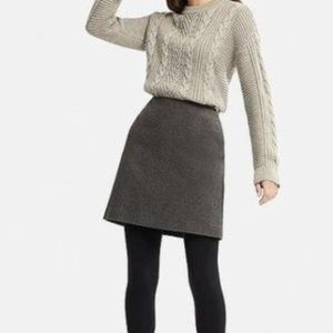 Uniqlo Grey Wool Miniskirt